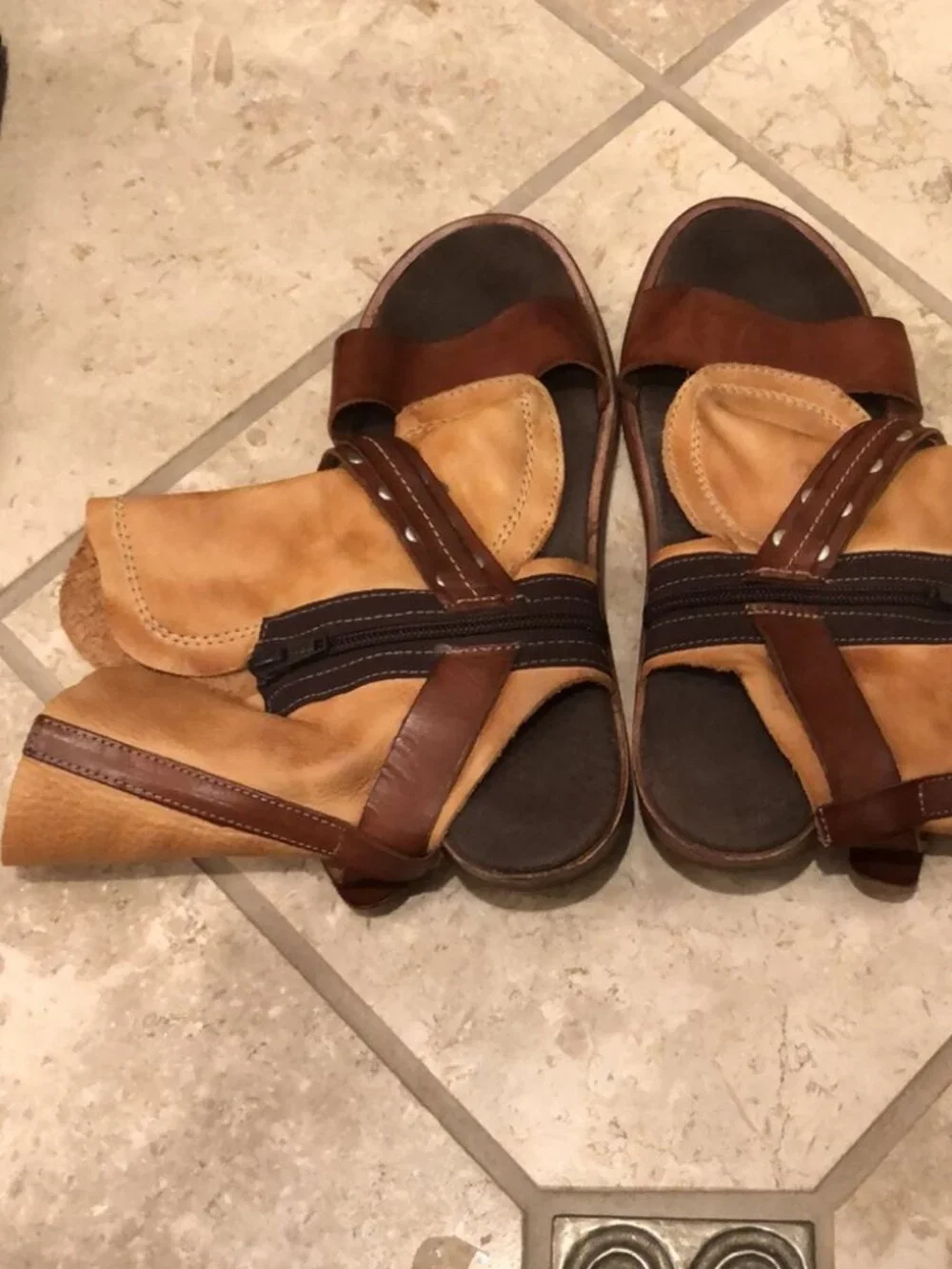 Free People Everything Went West leather studded harness bootie gladiator sandal